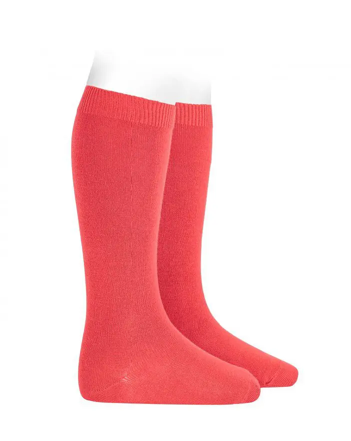 Calcetines altos básicos punto liso CORAL Calcetines altos básicos punto liso CORAL