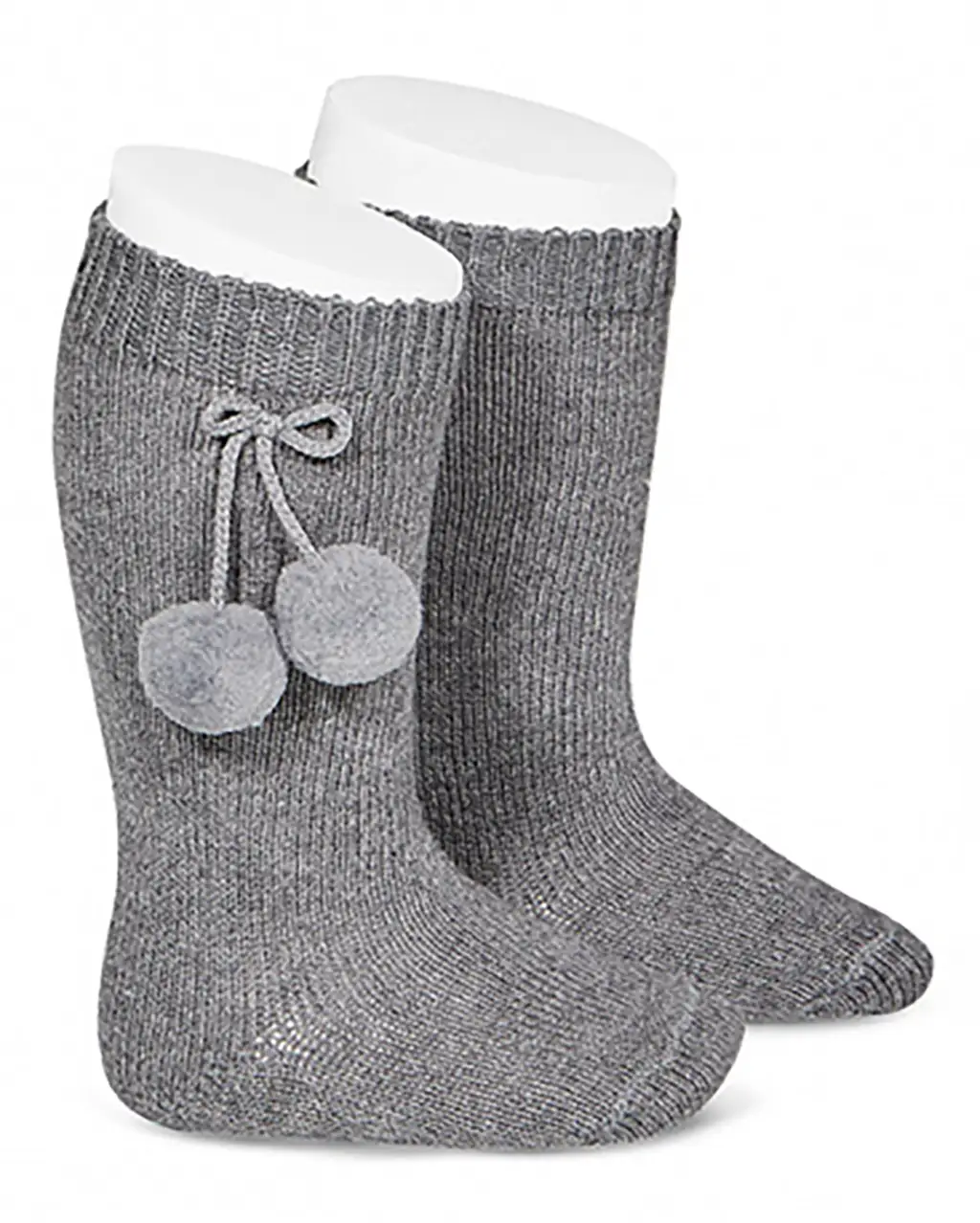 Calcetines CONDOR altos algodón cálido con borlas GRIS CLARO Calcetines CONDOR altos algodón cálido con borlas GRIS CLARO