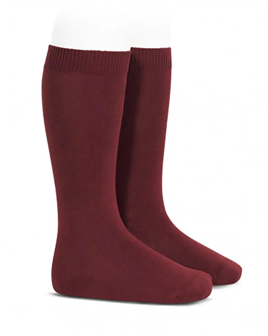 Calcetines altos básicos punto liso GRANATE Calcetines altos básicos punto liso GRANATE