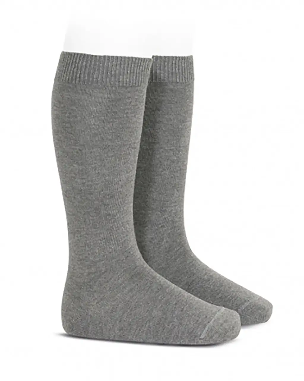 Calcetines altos básicos punto liso GRIS CLARO Calcetines altos básicos punto liso GRIS CLARO