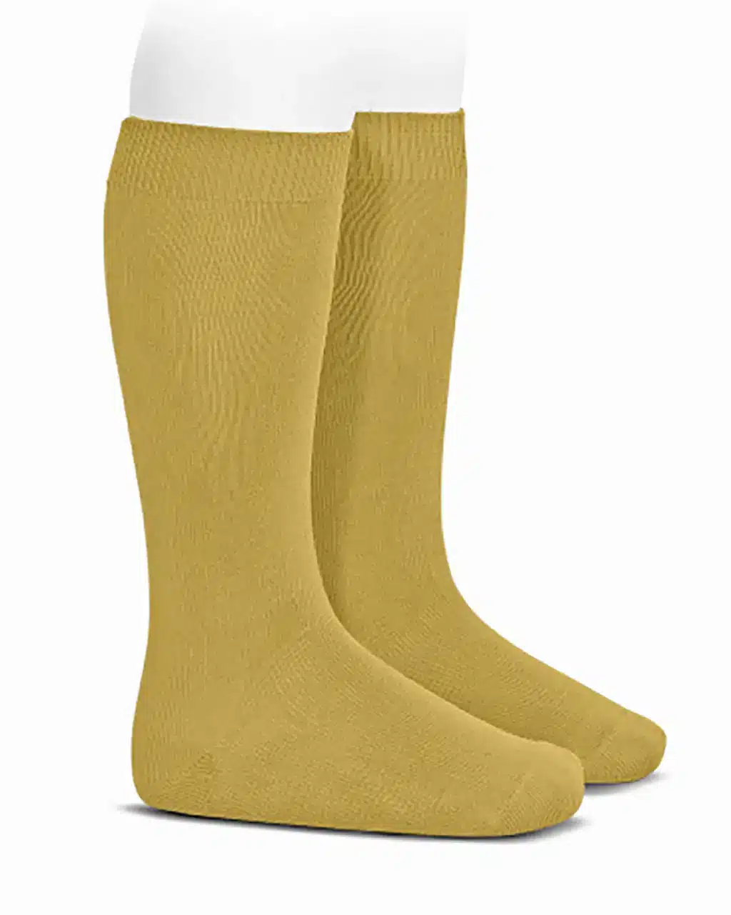 Calcetines altos básicos punto liso MOSTAZA Calcetines altos básicos punto liso MOSTAZA