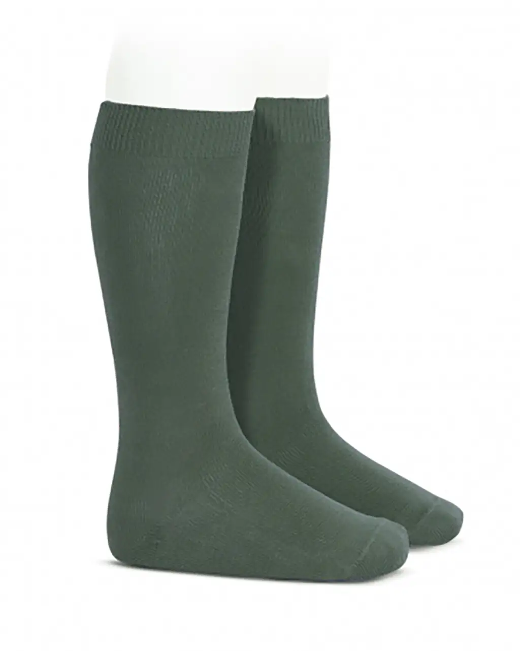 Calcetines altos básicos punto liso VERDE LIQUEN Calcetines altos básicos punto liso VERDE LIQUEN