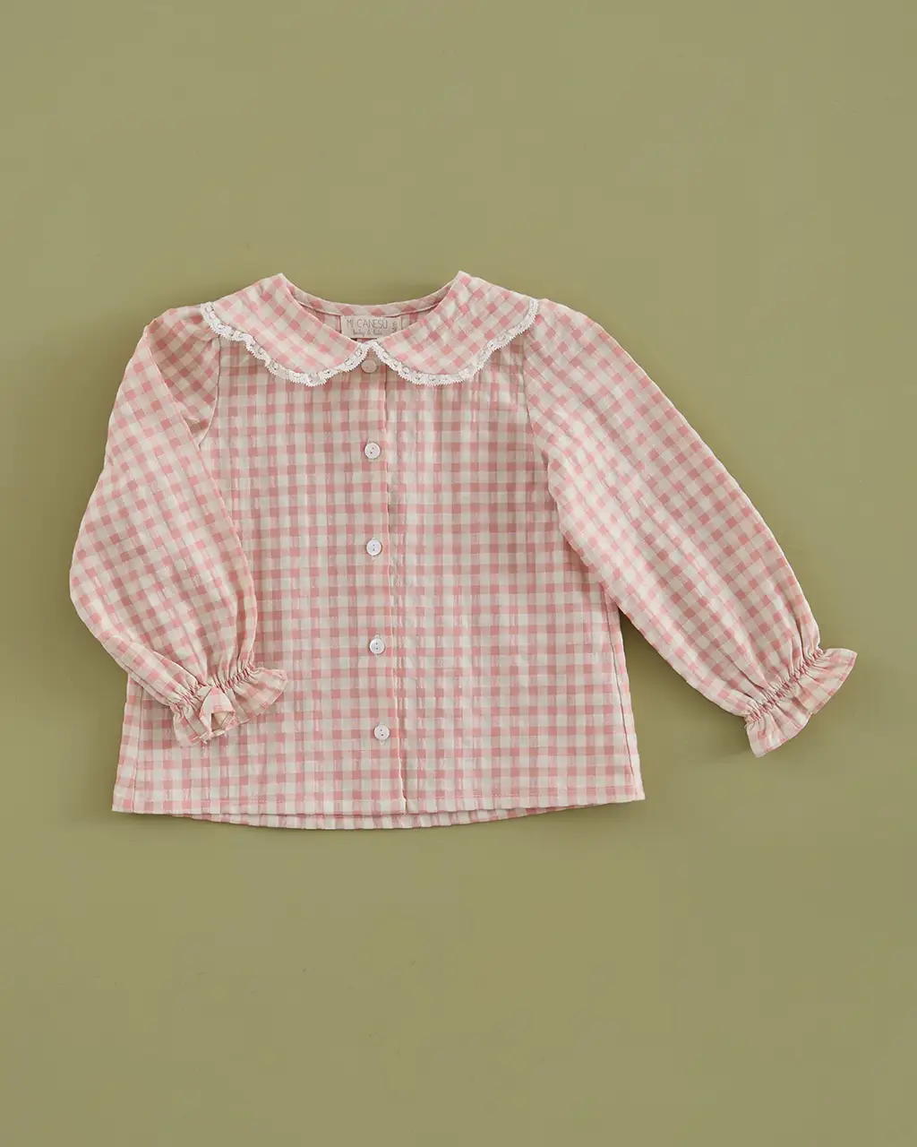Camisa Pétalos Vichy Colorete Camisa Pétalos Vichy Colorete