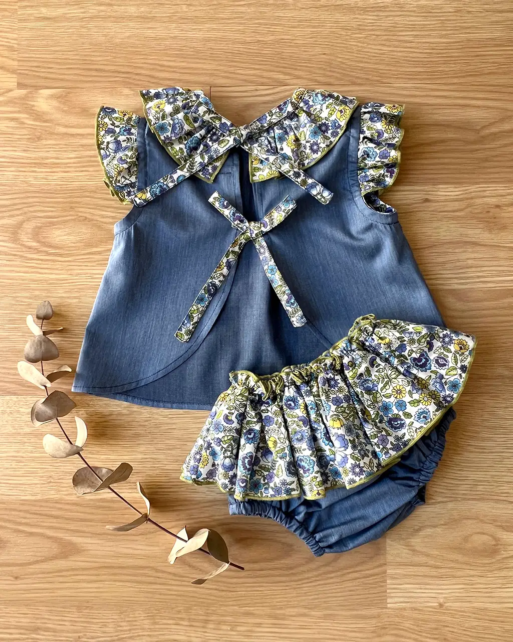 Conjunto para niña Denim de Paloma de la O Conjunto para niña Denim de Paloma de la O