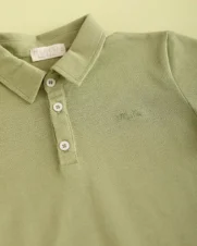 Polo Cuello Pico Verde Palmera Mi Canesú