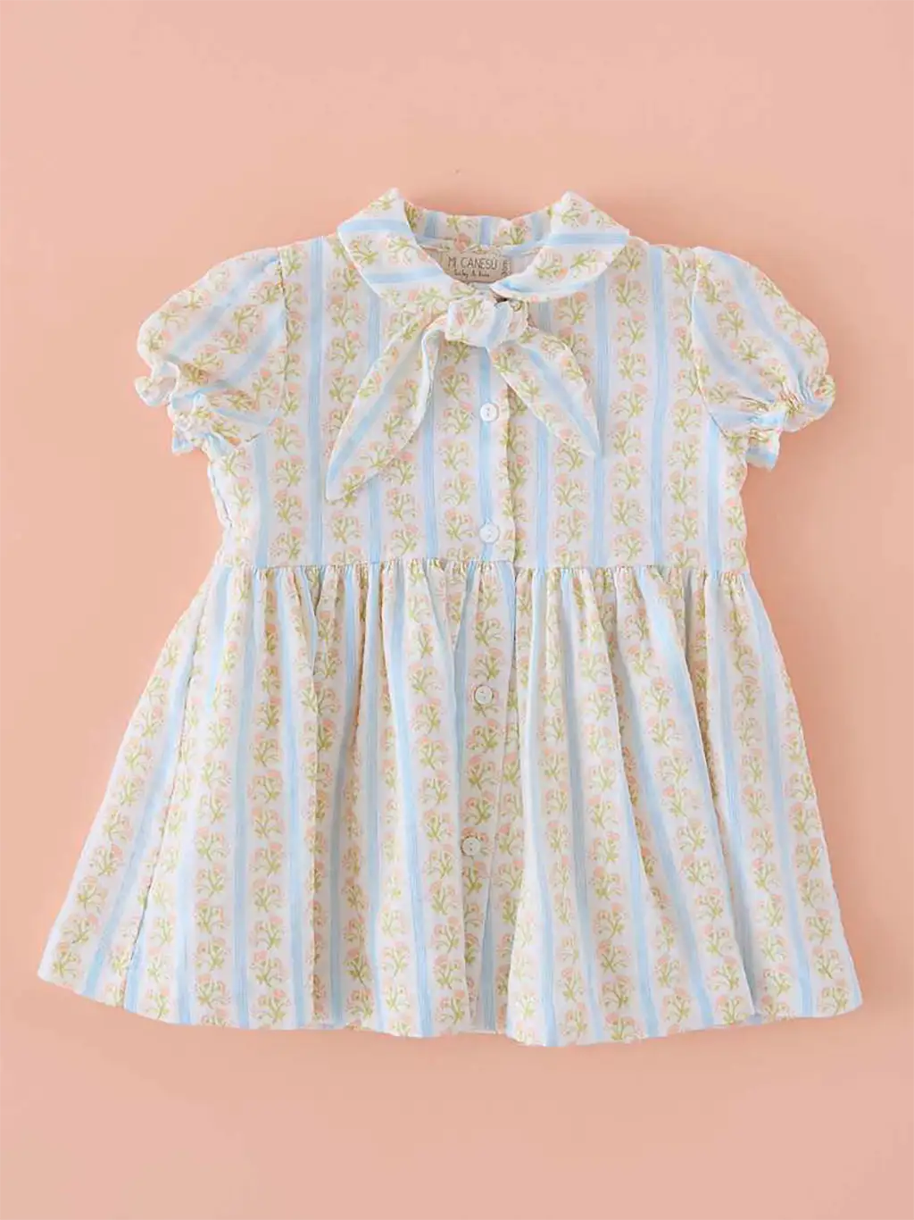 Vestido Nudo Gasa Ramillete Vestido Nudo Gasa Ramillete marca Mi Canesú